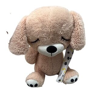 Ideal Toys Direct Plush Pink Sleeping Puppy Dog Stuffed Animal With Scarf‎